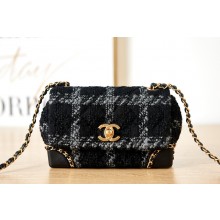 Chanel Wool Tweed Wool Flap Bag AS3572 Black/Grey 2022 
