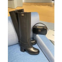 Miu Miu leather boots 5W967D black 2023