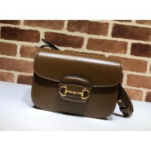 Gucci Horsebit 1955 Small Shoulder Bag IN brown LEATHER 602204 2024