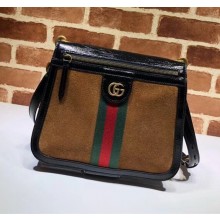 Gucci Ophidia Suede Saddle Bag 523658 Brown 2018