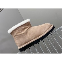 Prada Shearling booties Ecru 1T217N 2023