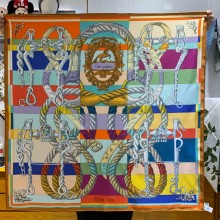 Hermes silk scarf 90x90cm 42 2024 FW(TOP QUALITY)