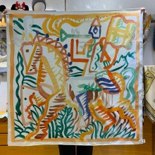 Hermes silk scarf 90x90cm 09 2024 FW(TOP QUALITY)