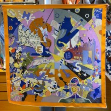 Hermes silk scarf 90x90cm 15 2024 FW(TOP QUALITY)