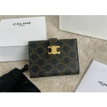 CELINE VICTOIRE FINE WALLET IN Triomphe Canvas 2025