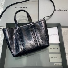 Balenciaga WOMEN'S BARBES MEDIUM EAST-WEST SHOPPER BAG IN Black
