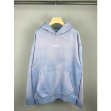 Balenciaga Back Hoodie Medium Fit in Blue 2023
