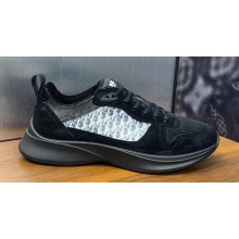 Dior Calfskin and Technical Mesh with Dior Oblique Canvas B25 Runner Men's Sneakers 10 2024