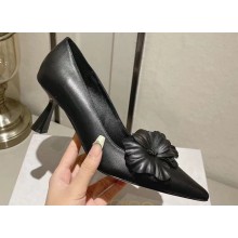 Jimmy Choo Heel 6.5cm Rosalia Flowers 65 Rose Nappa Leather Pumps Black 2024