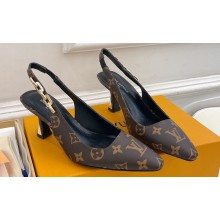 Louis Vuitton Heel 6.5cm Sparkle Slingback Pumps in Monogram Canvas 2024