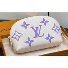 Louis Vuitton Monogram Empreinte Leather Cosmetic Pouch Bag M24378 Purple