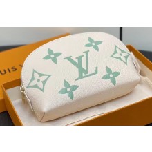 Louis Vuitton Monogram Empreinte Leather Cosmetic Pouch Bag M24378 Green