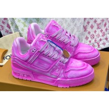 Louis Vuitton LV Trainer Women/Men Sneakers Printed calf leather Top Quality 01 2024