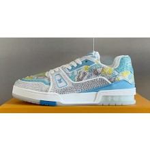 Louis Vuitton LV Trainer Women/Men Sneakers with Swarovski™ crystals Top Quality 03 2024