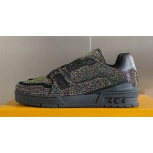 Louis Vuitton LV Trainer Women/Men Sneakers with Swarovski™ crystals Top Quality 08 2024