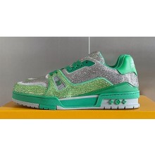 Louis Vuitton LV Trainer Women/Men Sneakers with Swarovski™ crystals Top Quality 10 2024