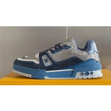 Louis Vuitton LV Trainer Women/Men Sneakers with Swarovski™ crystals Top Quality 11 2024