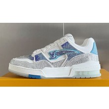 Louis Vuitton LV Trainer Women/Men Sneakers with Swarovski™ crystals Top Quality 16 2024