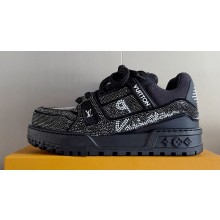 Louis Vuitton LV Trainer Maxi Women/Men Sneakers with Swarovski™ crystals Top Quality 01 2024