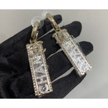 Chanel Metal & Strass Pendant Earrings ABB907 2024