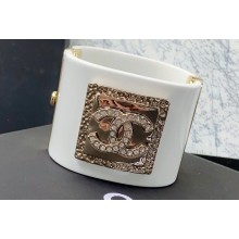 Chanel CC Logo Resin & Metal Cuff Bracelet 02 2024