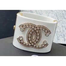 Chanel CC Logo Resin & Metal Cuff Bracelet 05 2024