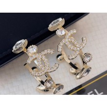 Chanel Metal & Strass Hoop Earrings ABC569 Metal & Strass 2024