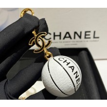 Chanel Metal & Resin Key Rings ABC469 Gold, Black & White 2024
