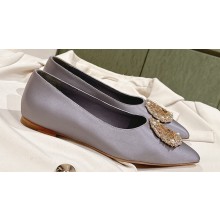 Louis Vuitton LV Night Met Flat Ballerinas in Satin Gray 2024