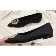 Louis Vuitton LV Night Met Flat Ballerinas in Satin Black 2024