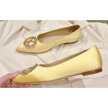 Louis Vuitton LV Night Met Flat Ballerinas in Satin Yellow 2024
