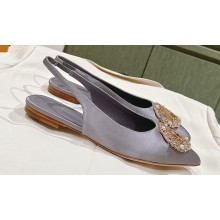 Louis Vuitton LV Night Met Slingback Ballerinas in Satin Gray 2024
