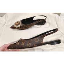 Louis Vuitton LV Night Met Slingback Ballerinas in Monogram Canvas 2024