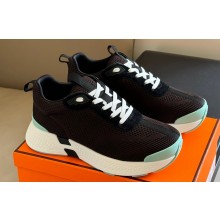 Hermes Heros Women/Men sneakers in technical knit and suede goatskin 03 2024