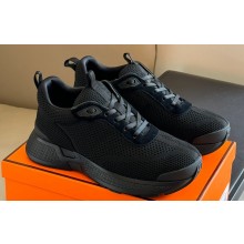 Hermes Heros Women/Men sneakers in technical knit and suede goatskin 04 2024