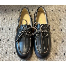 Miu Miu Unlined bleached leather loafers 5D123E Black 2024