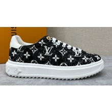 Louis Vuitton Monogram denim Time Out Women/Men Sneakers Black