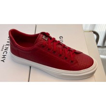 Givenchy City Men's Sneakers in 4G leather Red