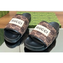 Gucci Women/Men GG slide sandals with Gucci label 771466 01 2024