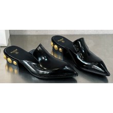 Balamin Brushed Lether Coin Mules Black 2024