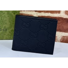 Gucci GG rubber-effect Bi-fold wallet 771311 in Black leather