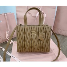 Miu Miu Matelassé nappa leather Handbag 5BG263 Brown