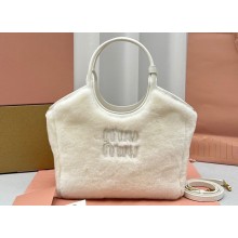 Miu Miu IVY Fur Small Tote bag 5BG276 White