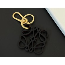 Loewe Anagram charm in calfskin Black with hook and ring