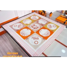 Hermes Jeu des Omnibus et Dames Blanches au Tampon scarf 90x90cm in silk twill Pink 2024