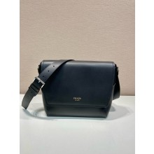 prada Large leather shoulder bag 2VD068 black 2024