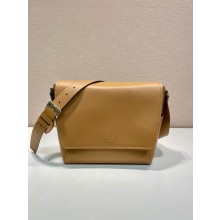 prada Large leather shoulder bag 2VD068 caramel 2024