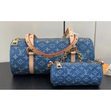 Louis Vuitton Monogram Denim Papillon Bag M46830 Blue New LV Remix 2024 