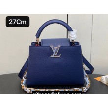 Louis Vuitton Taurillon leather Capucines BB Bag M23280 Blue 2024
