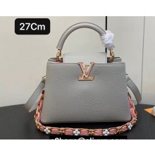 Louis Vuitton Taurillon leather Capucines BB Bag M23280 Gray 2024